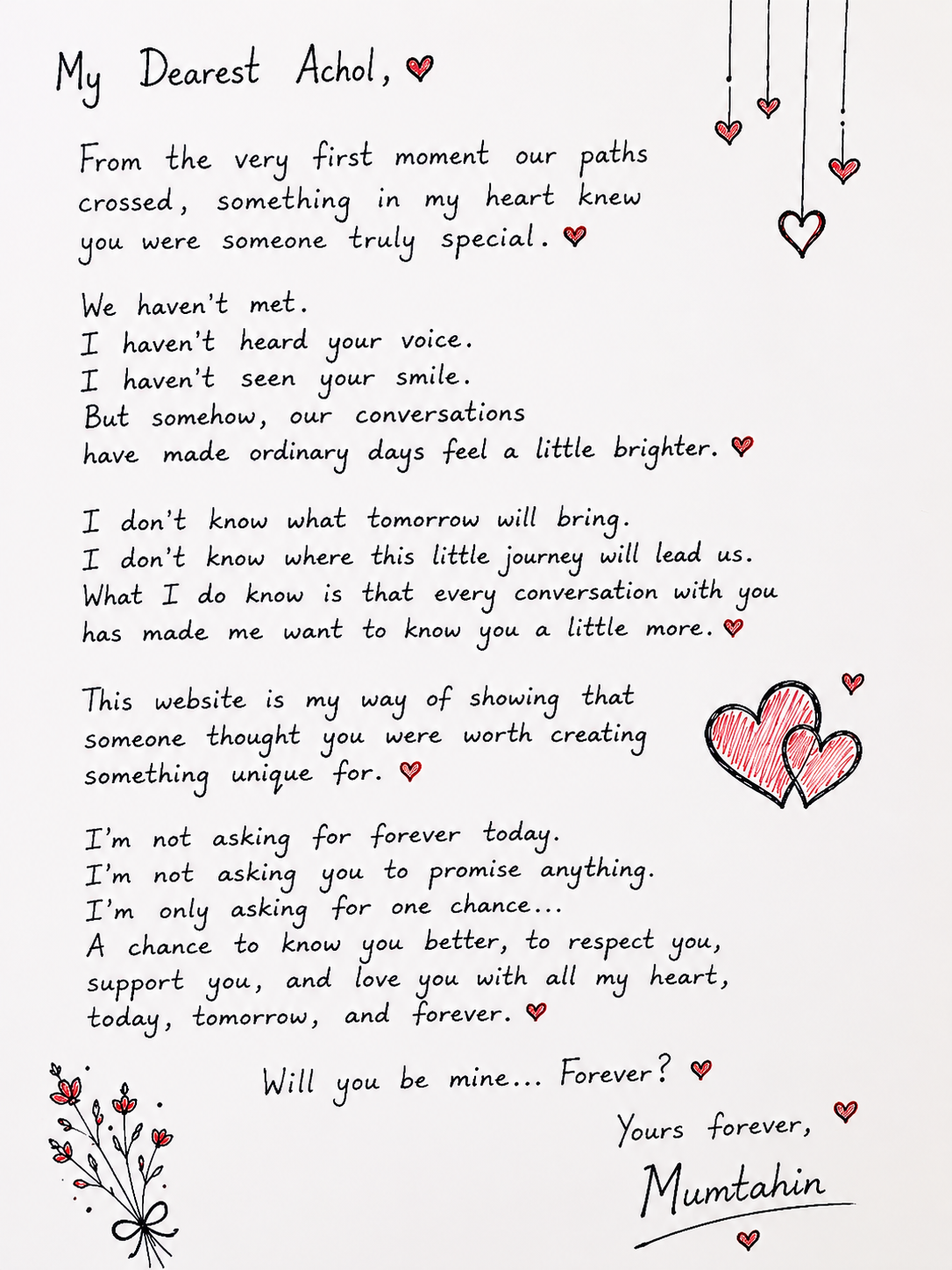 Hidden Love Note